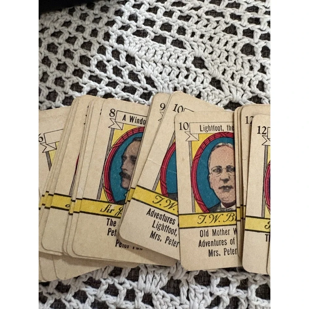 Library Games Russell Authors 48 Cards Complete Vintage Collectors Gift No Instr